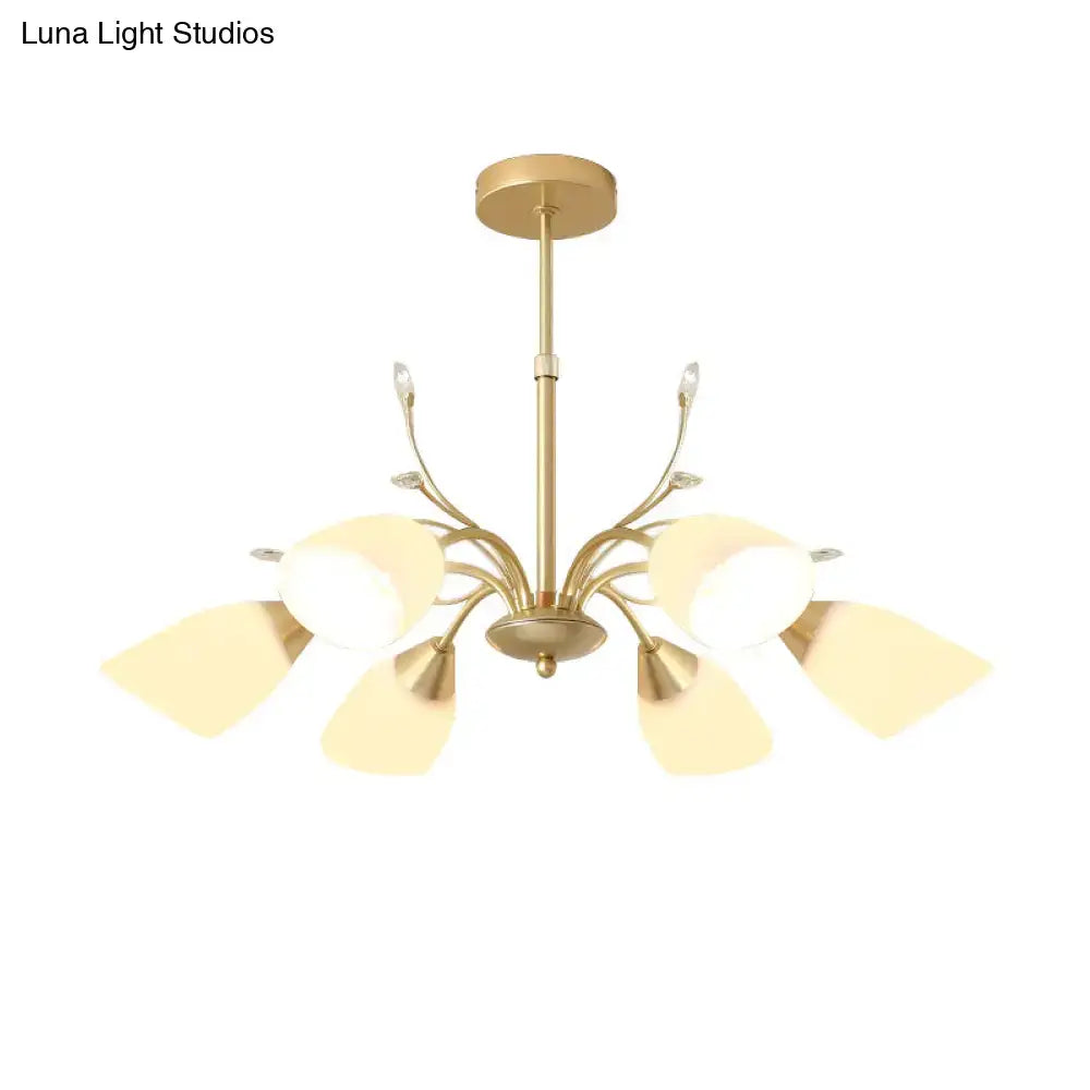 Gold Glass Chandelier