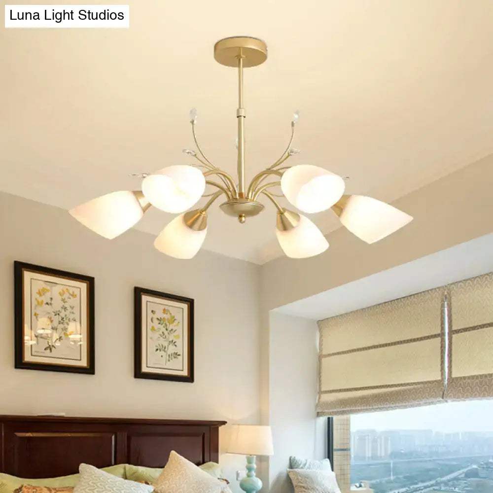 Gold Glass Chandelier