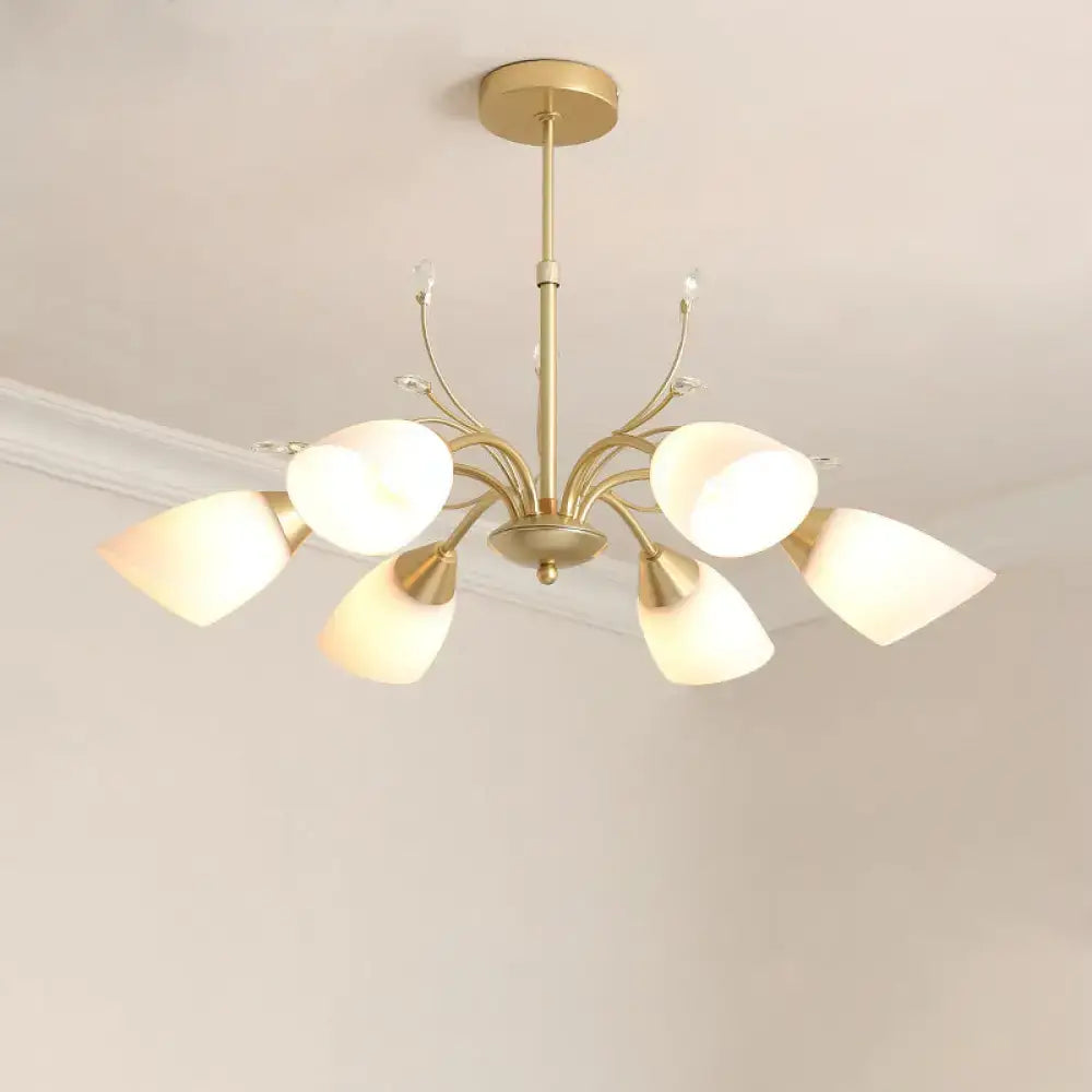 Gold Glass Chandelier