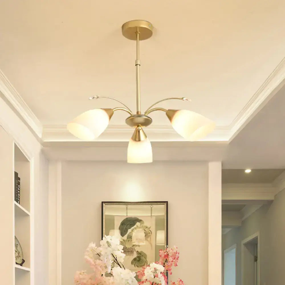 Gold Glass Chandelier