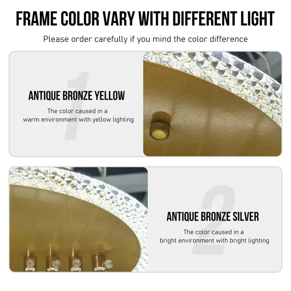Gold LED Rings Chandelier
