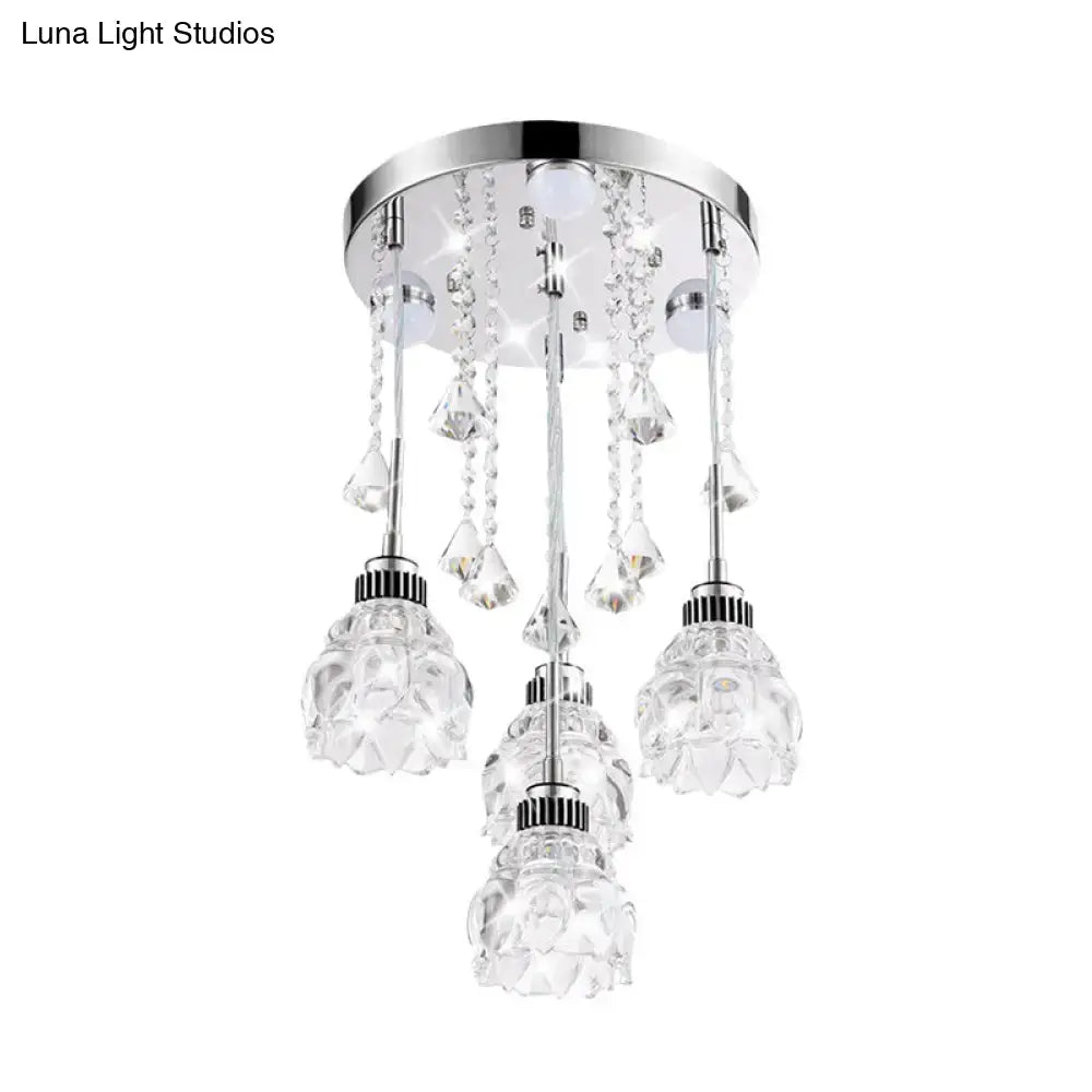 Chrome Crystal Shade Pendant