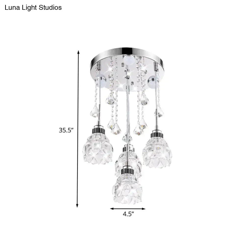 Chrome Crystal Shade Pendant