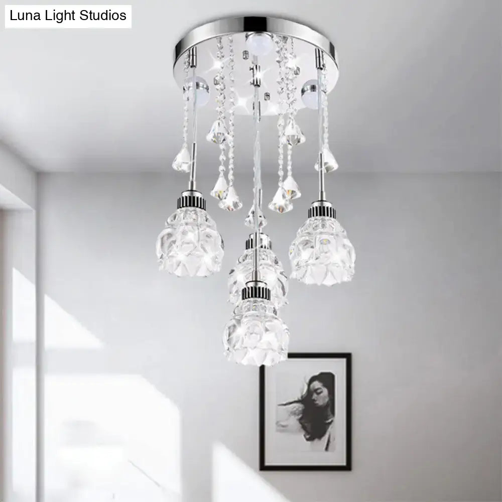 Chrome Crystal Shade Pendant