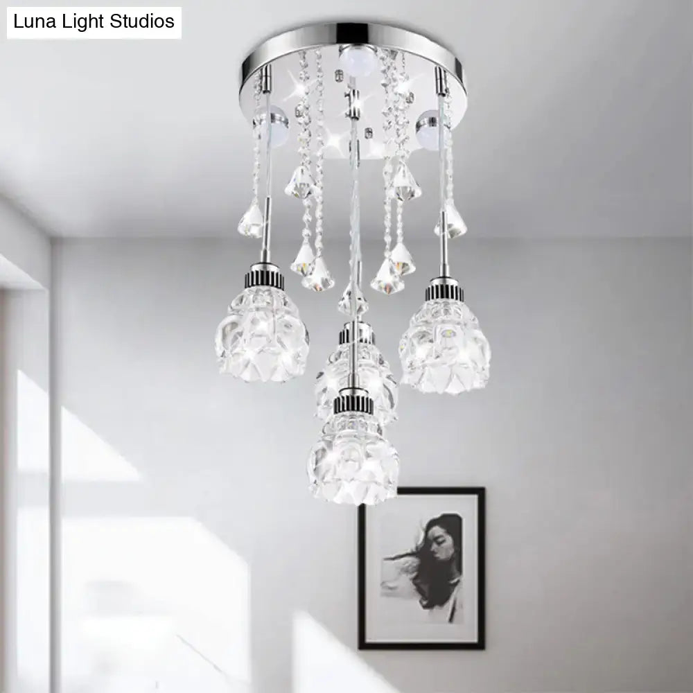 Chrome Crystal Shade Pendant