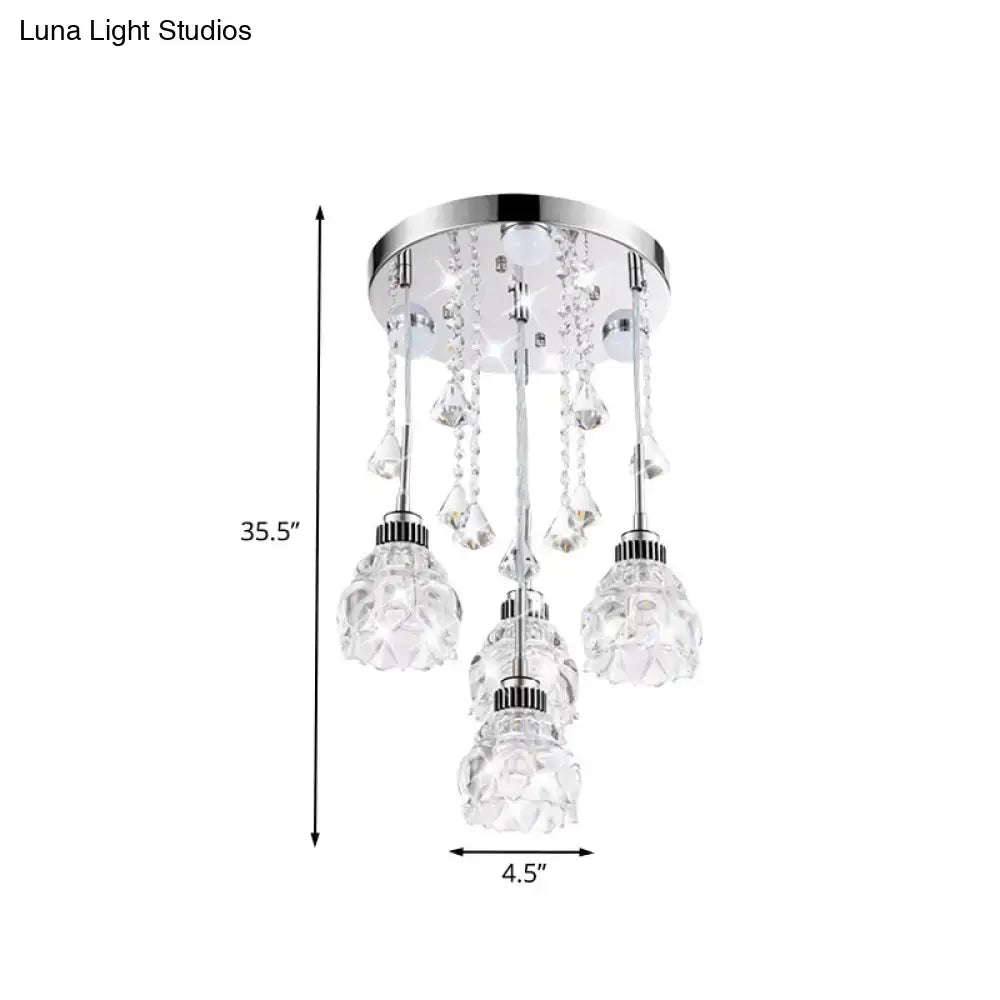 Chrome Crystal Shade Pendant