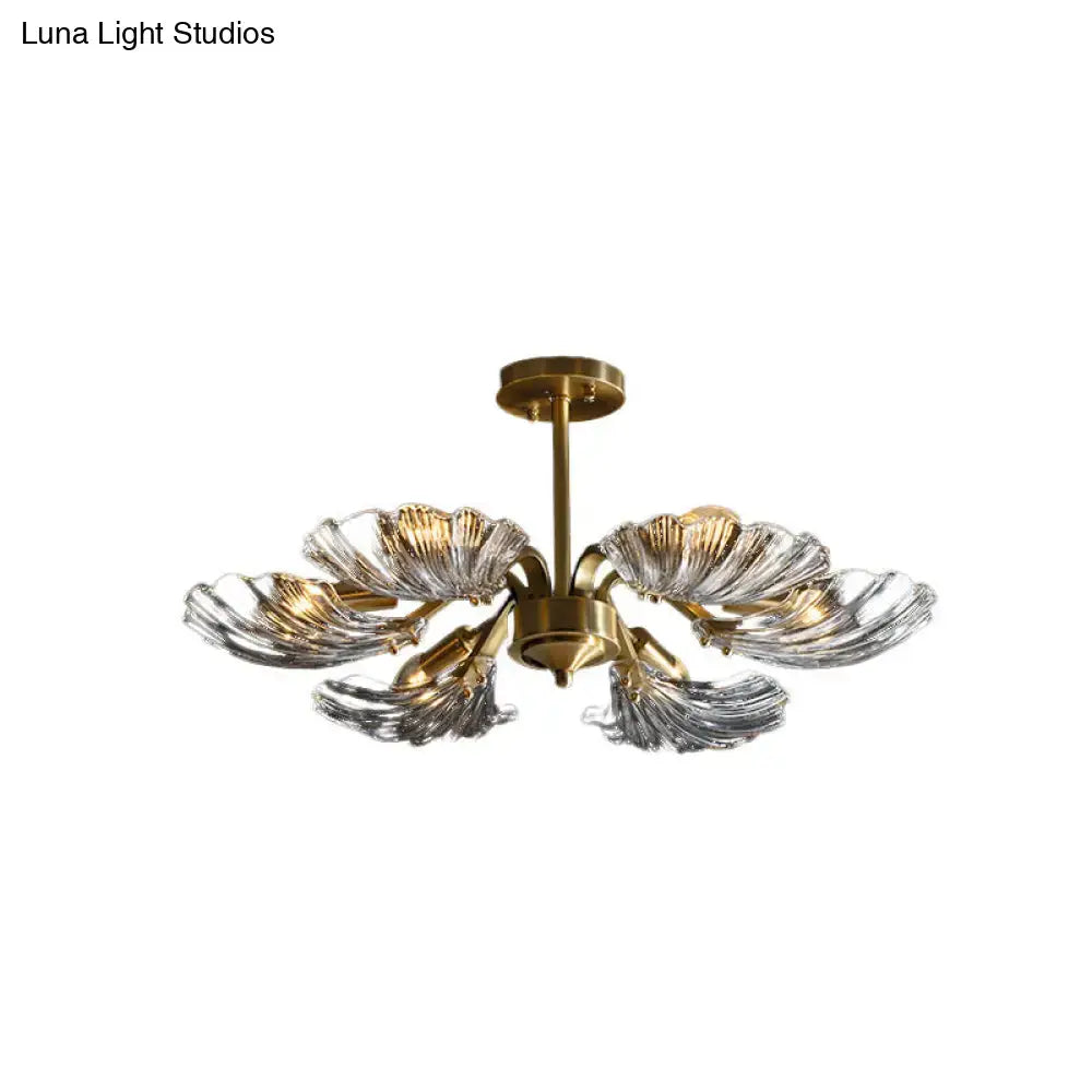Brass Leaf Ceiling Light