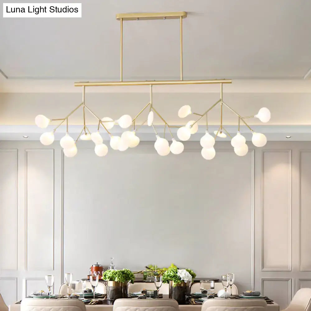 Black Acrylic Leaf LED Pendant Light