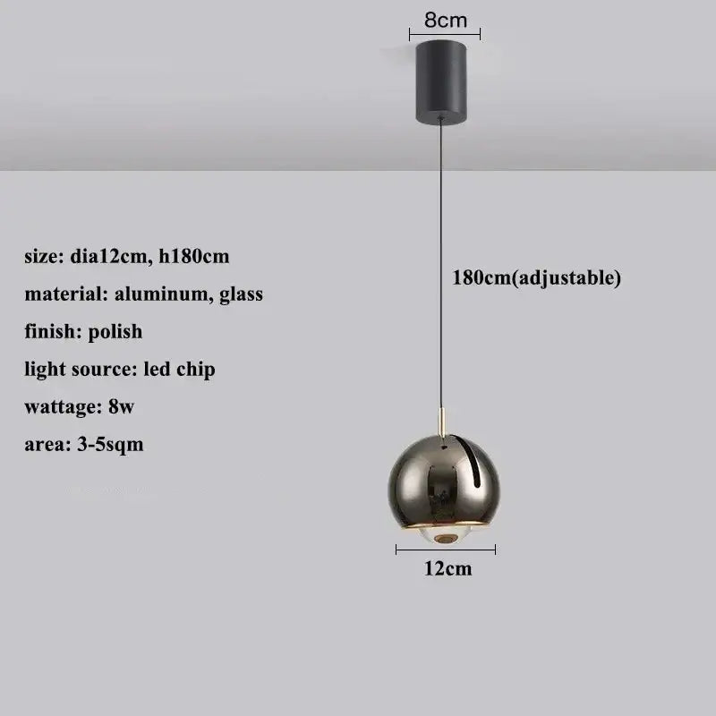 Gold Silver LED Pendant