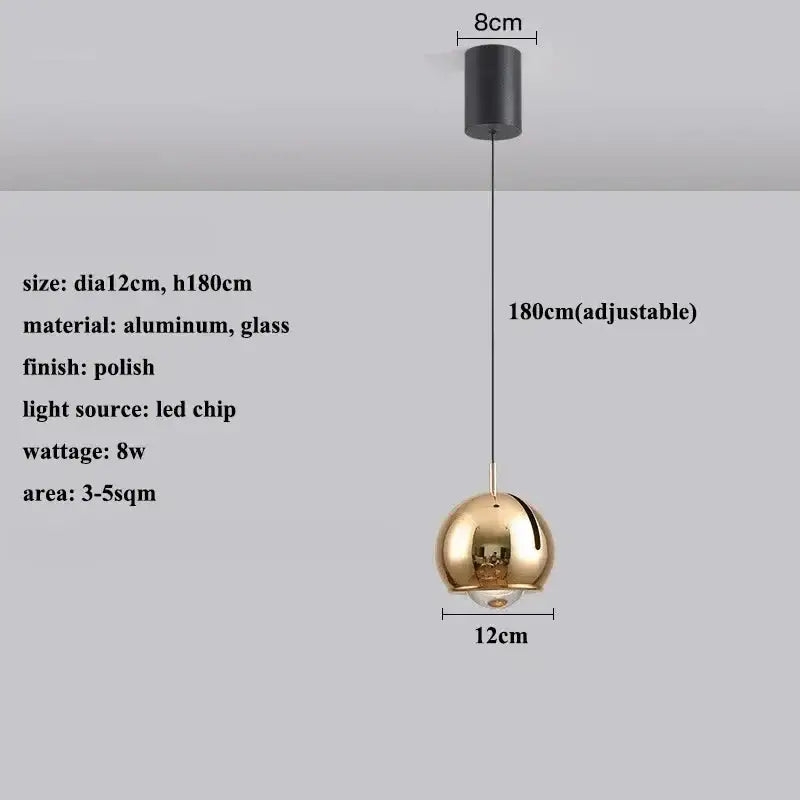 Gold Silver LED Pendant