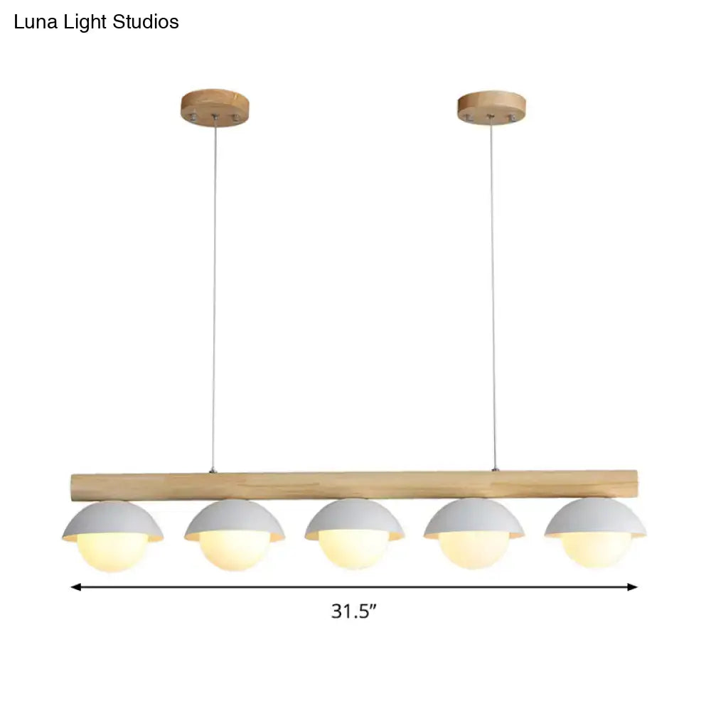 Wood LED Island Pendant