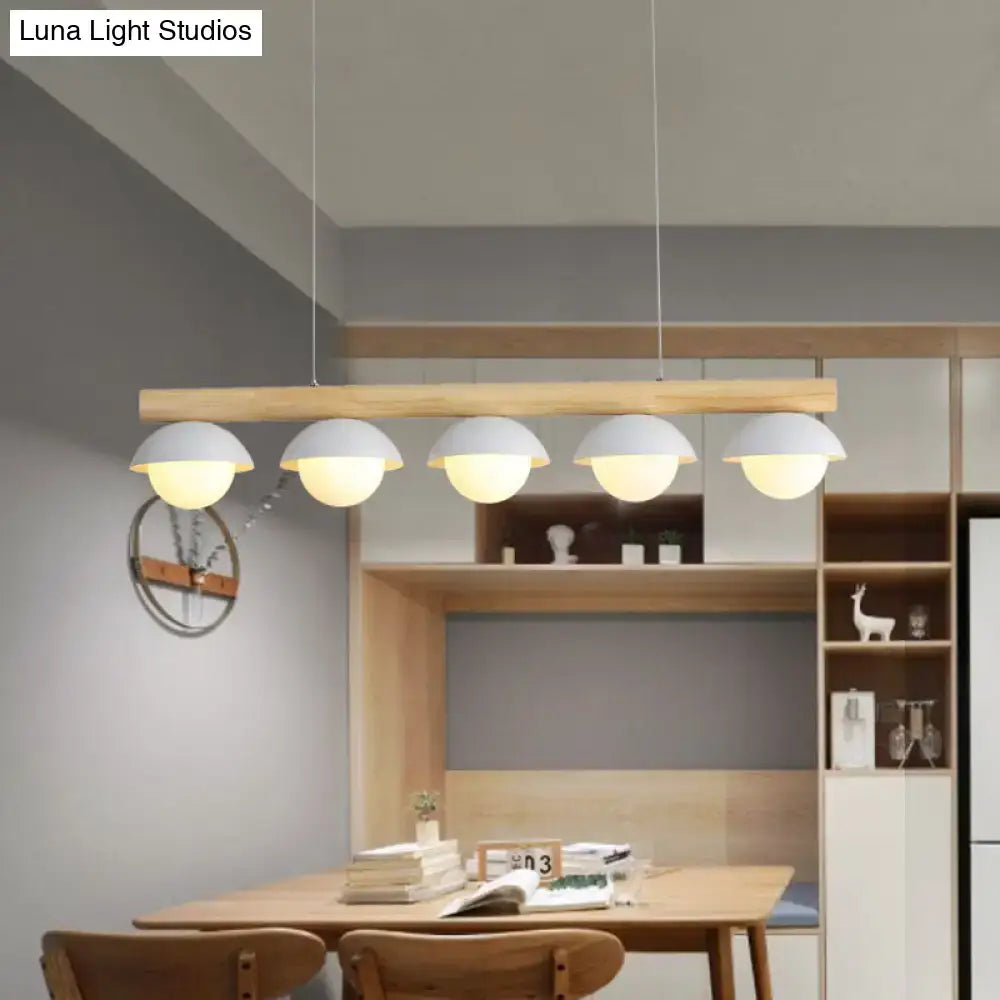 Wood LED Island Pendant