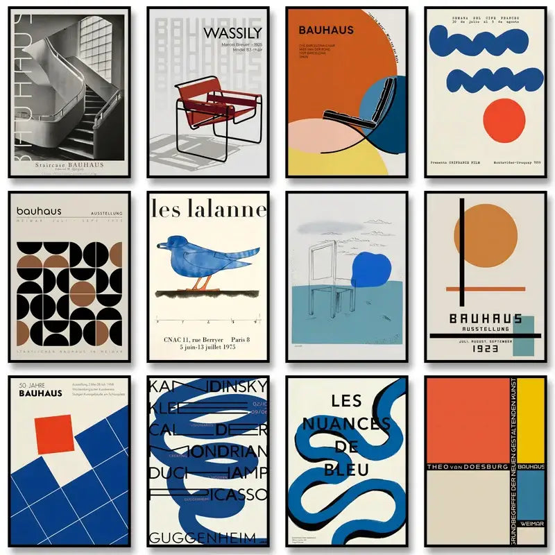Black White Bauhaus Posters