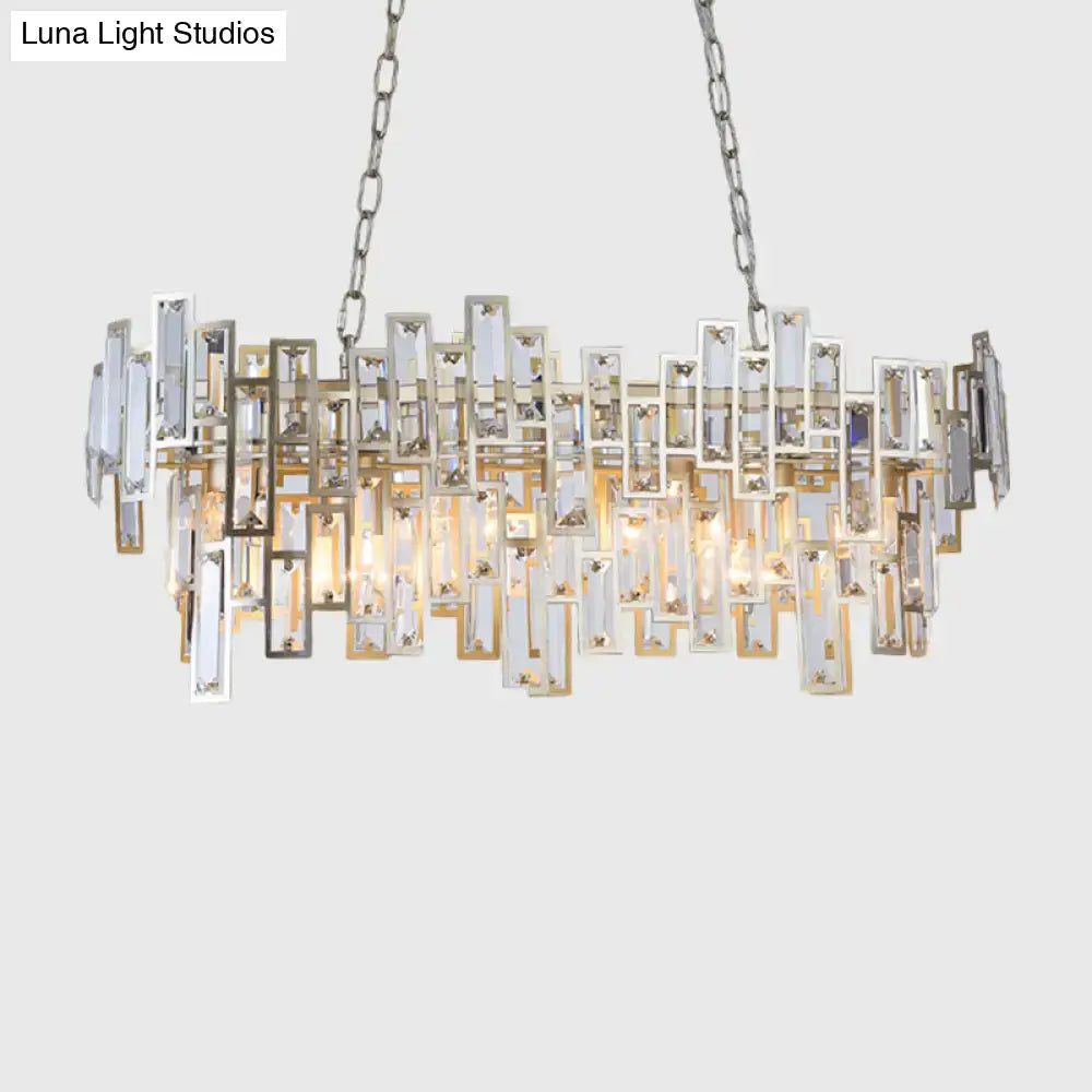 Gold Black Crystal Island Light Encrusted Crystals