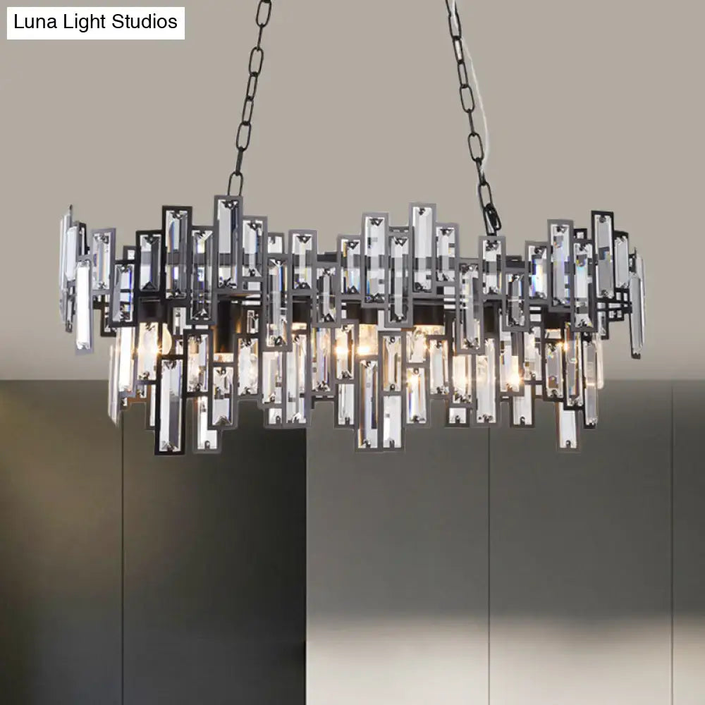 Gold Black Crystal Island Light Encrusted Crystals