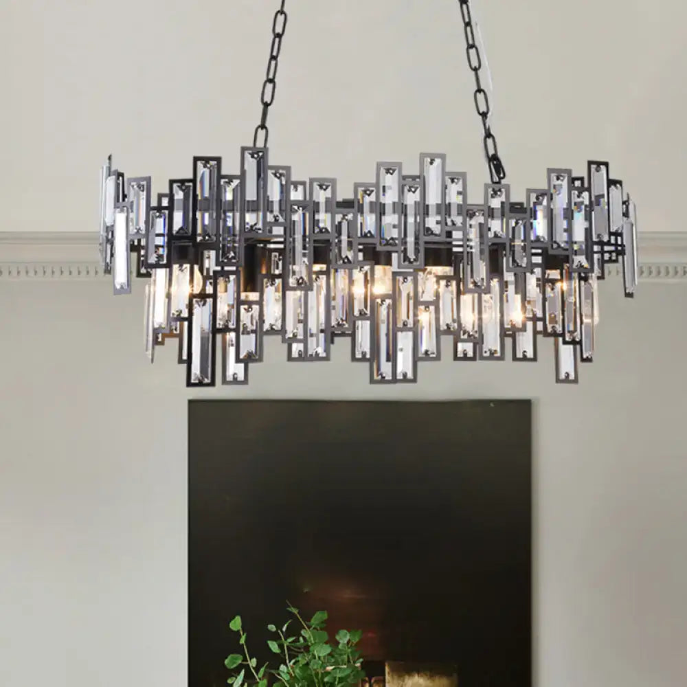 Gold Black Crystal Island Light Encrusted Crystals