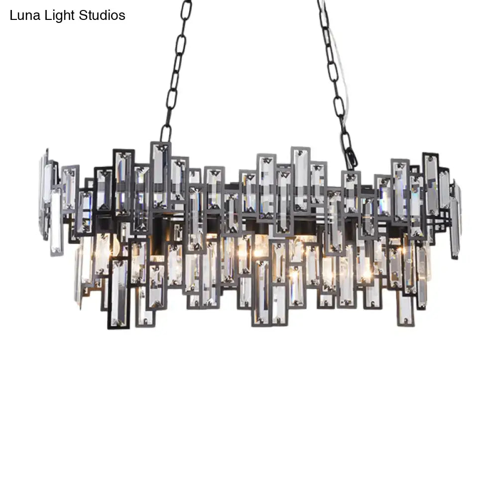 Gold Black Crystal Island Light Encrusted Crystals