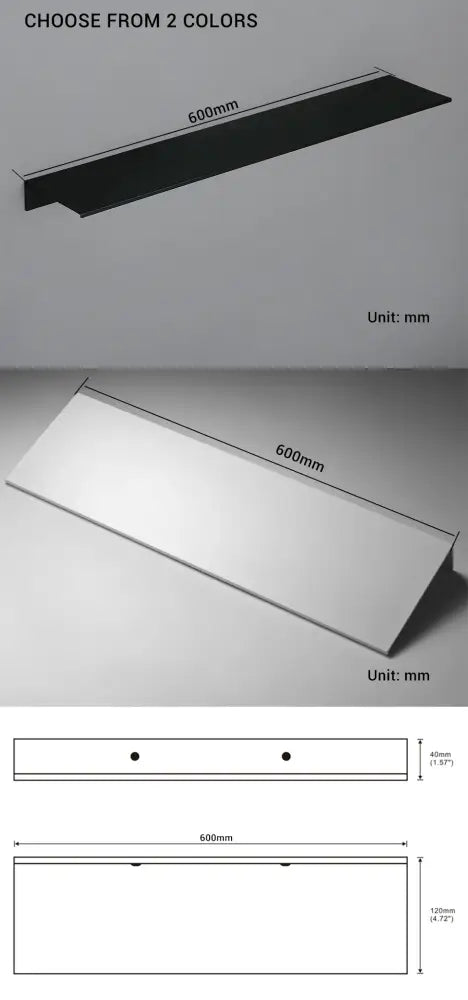 Black Aluminum Organizer Shelf