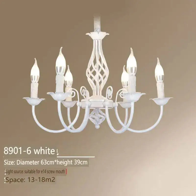 Black Iron Scroll Chandelier