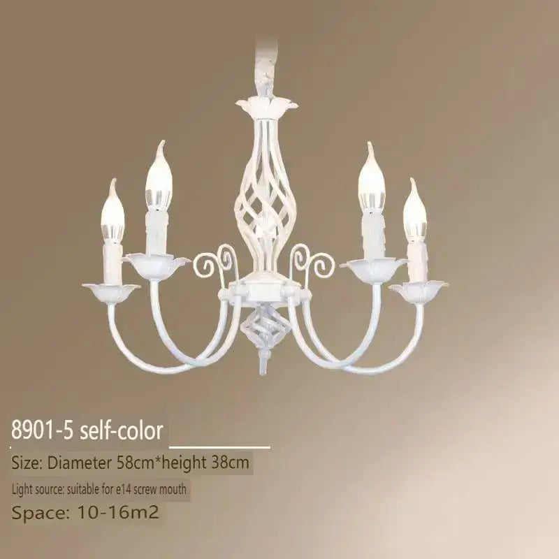 Black Iron Scroll Chandelier