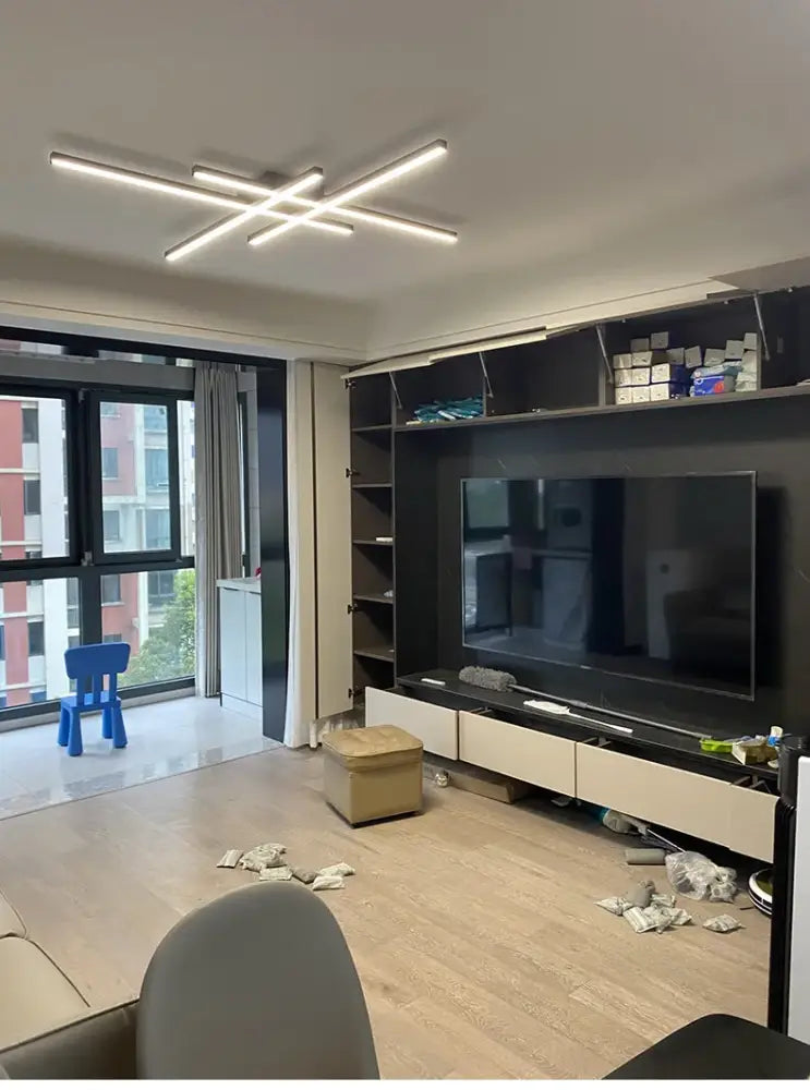 Black Square LED Chandelier