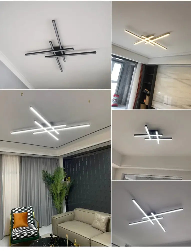 Black Square LED Chandelier