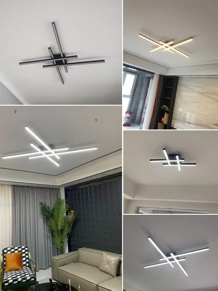Black Square LED Chandelier