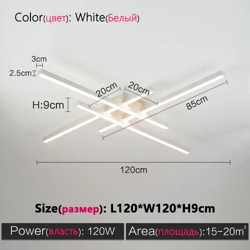 Black Square LED Chandelier