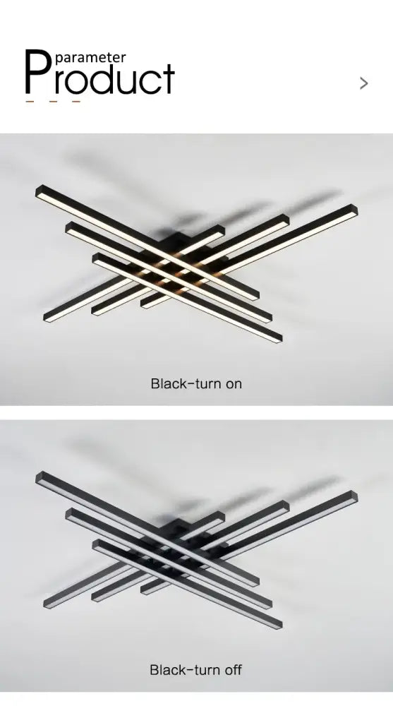 Black Square LED Chandelier
