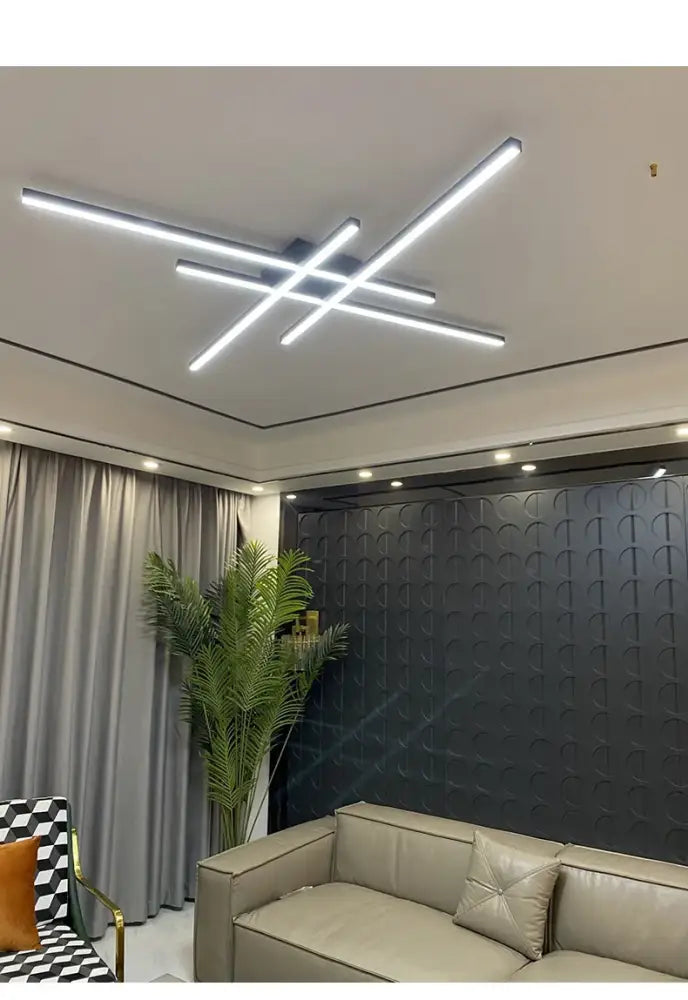 Black Square LED Chandelier
