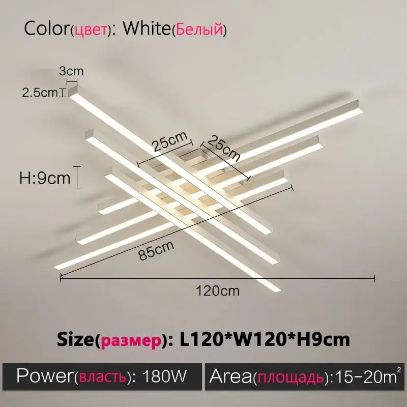 Black Square LED Chandelier