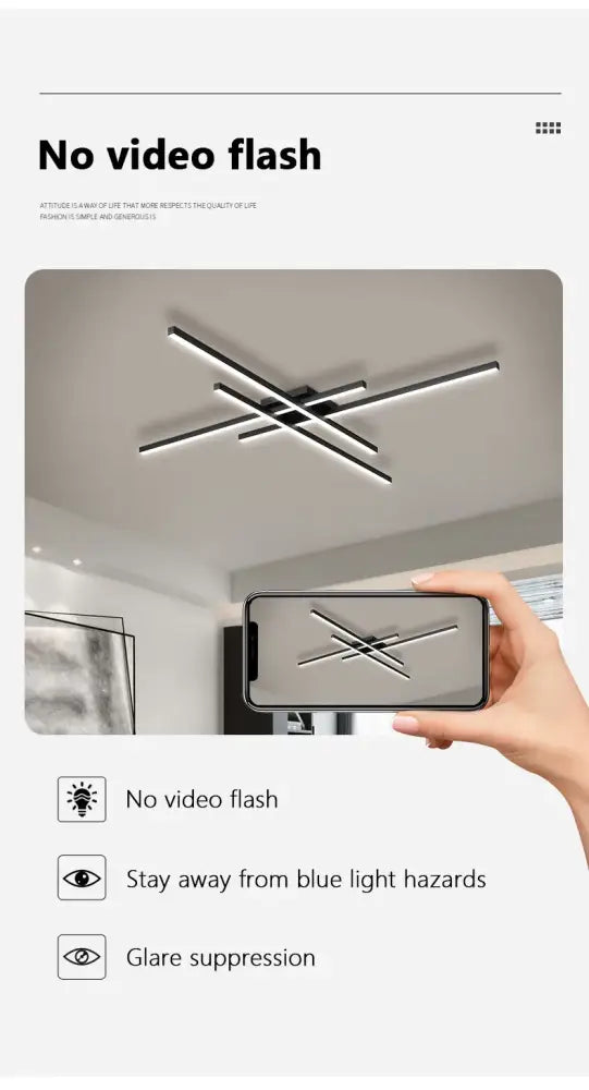 Black Square LED Chandelier