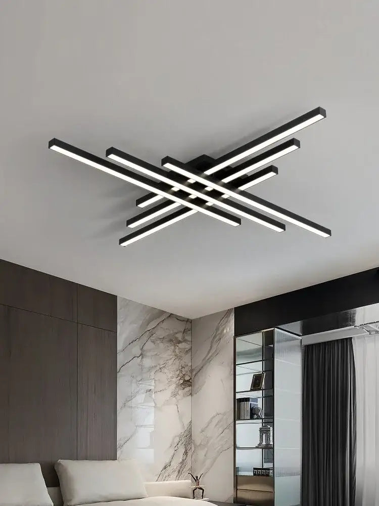 Black Square LED Chandelier