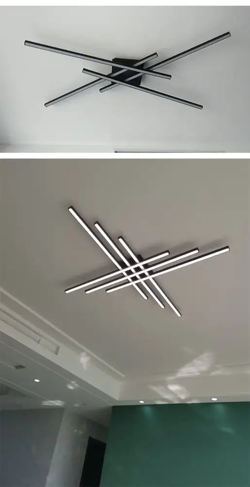 Black Square LED Chandelier