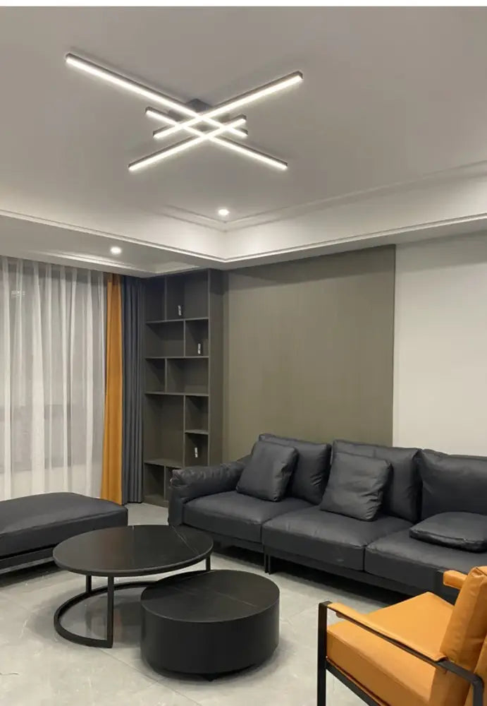Black Square LED Chandelier
