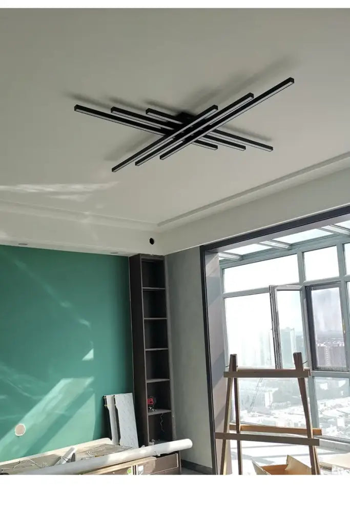 Black Square LED Chandelier