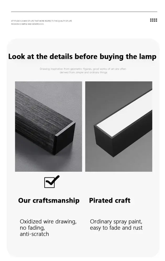 Black Square LED Chandelier