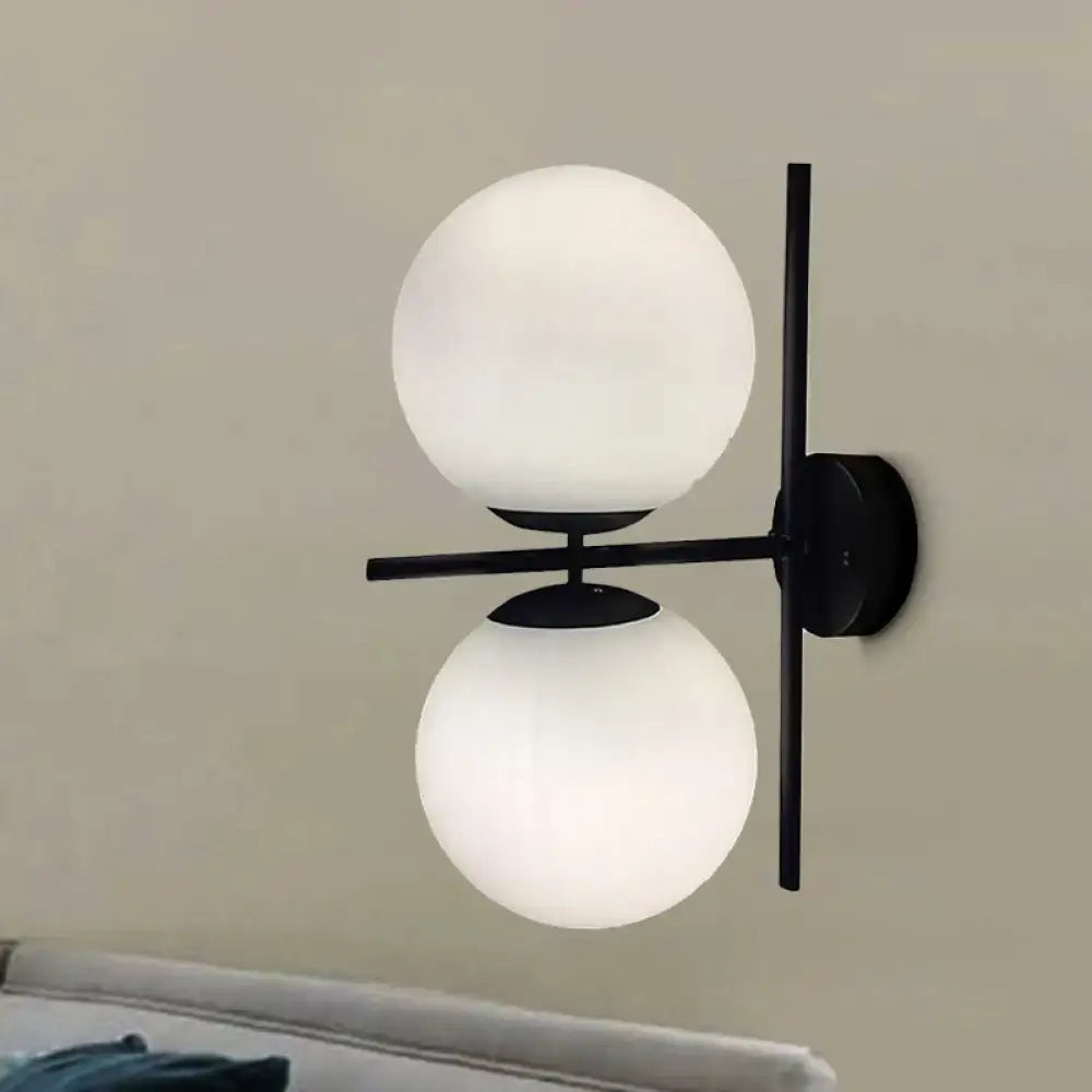 Black Spherical Wall Light