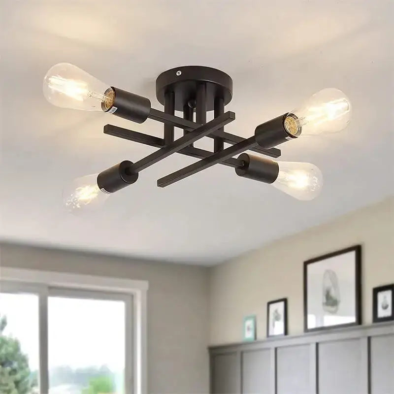 Black Flush Mount Chandelier