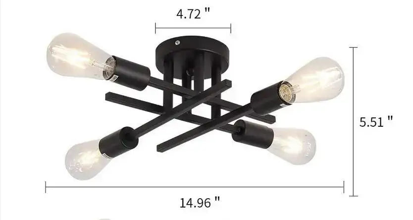 Black Flush Mount Chandelier