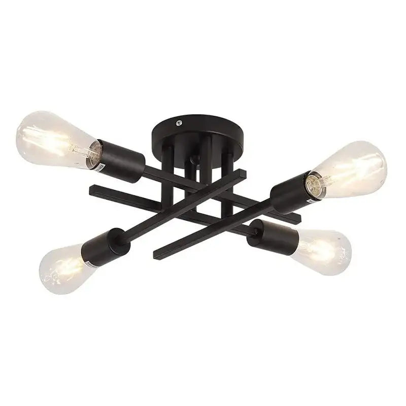 Black Flush Mount Chandelier