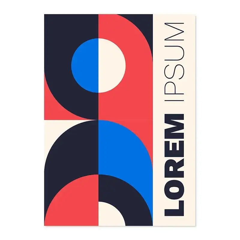Geometric Bauhaus Wall Poster