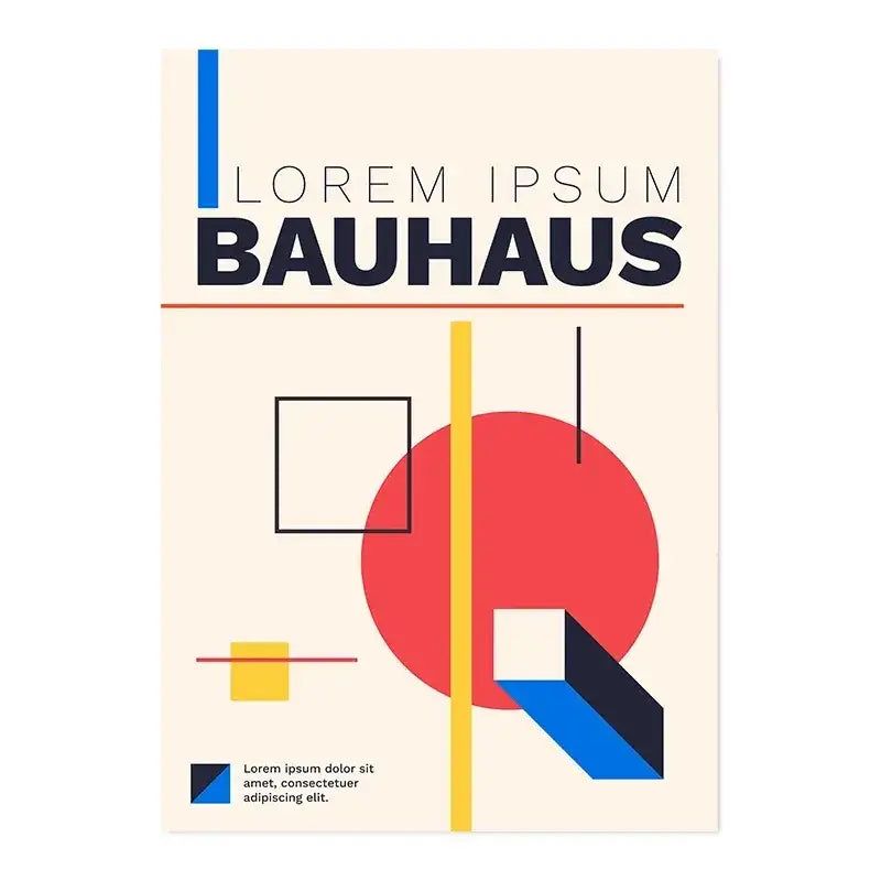 Geometric Bauhaus Wall Poster