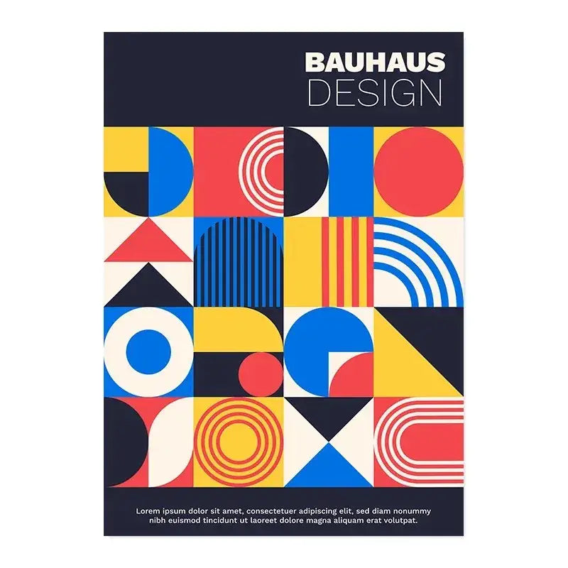 Geometric Bauhaus Wall Poster