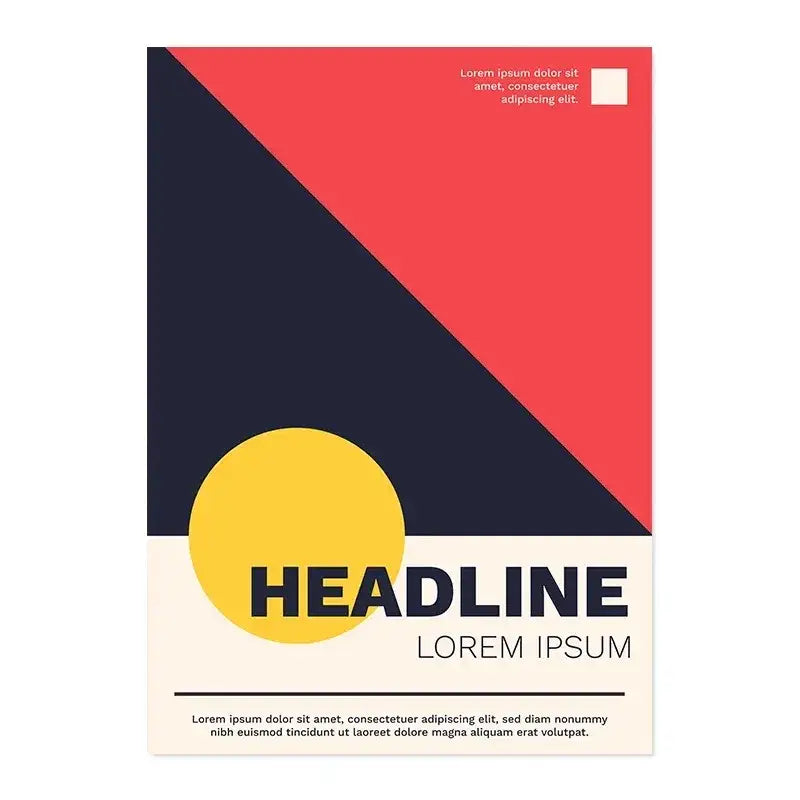 Geometric Bauhaus Wall Poster