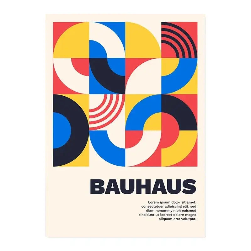 Geometric Bauhaus Wall Poster