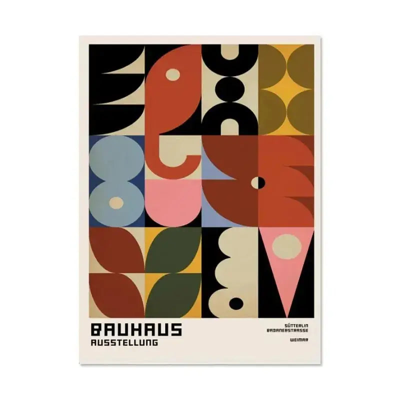 Geometric Bauhaus Wall Poster