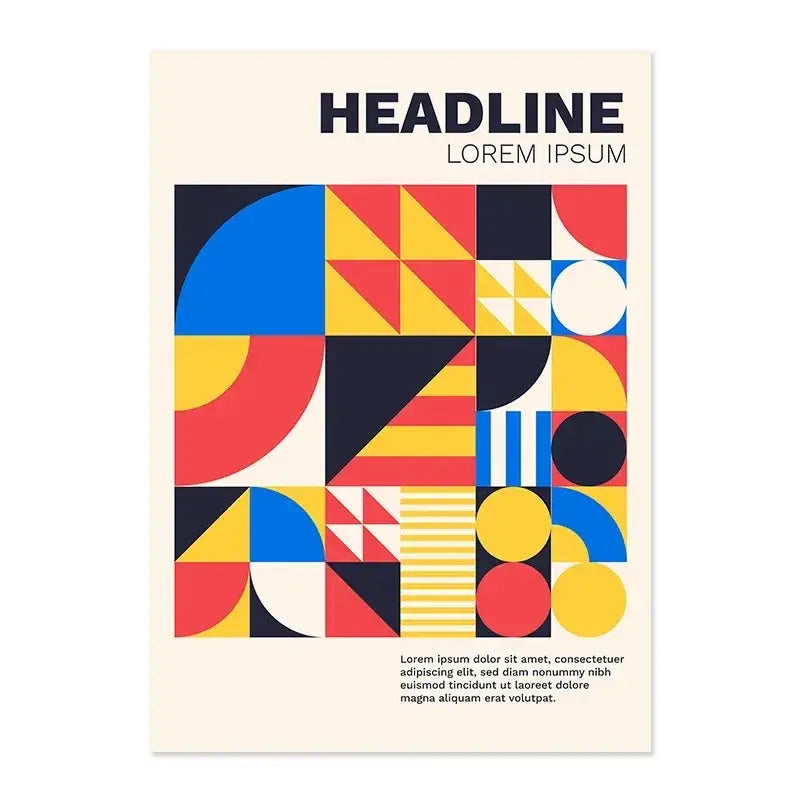 Geometric Bauhaus Wall Poster