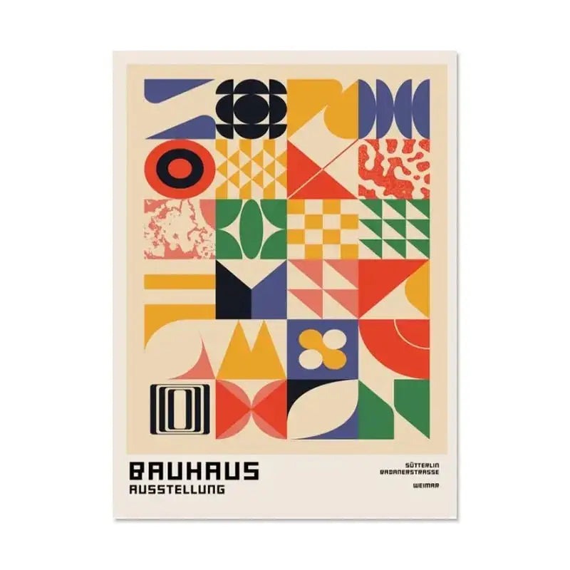 Geometric Bauhaus Wall Poster