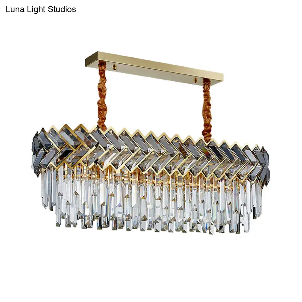 Black Gold Ellipse Pendant Light